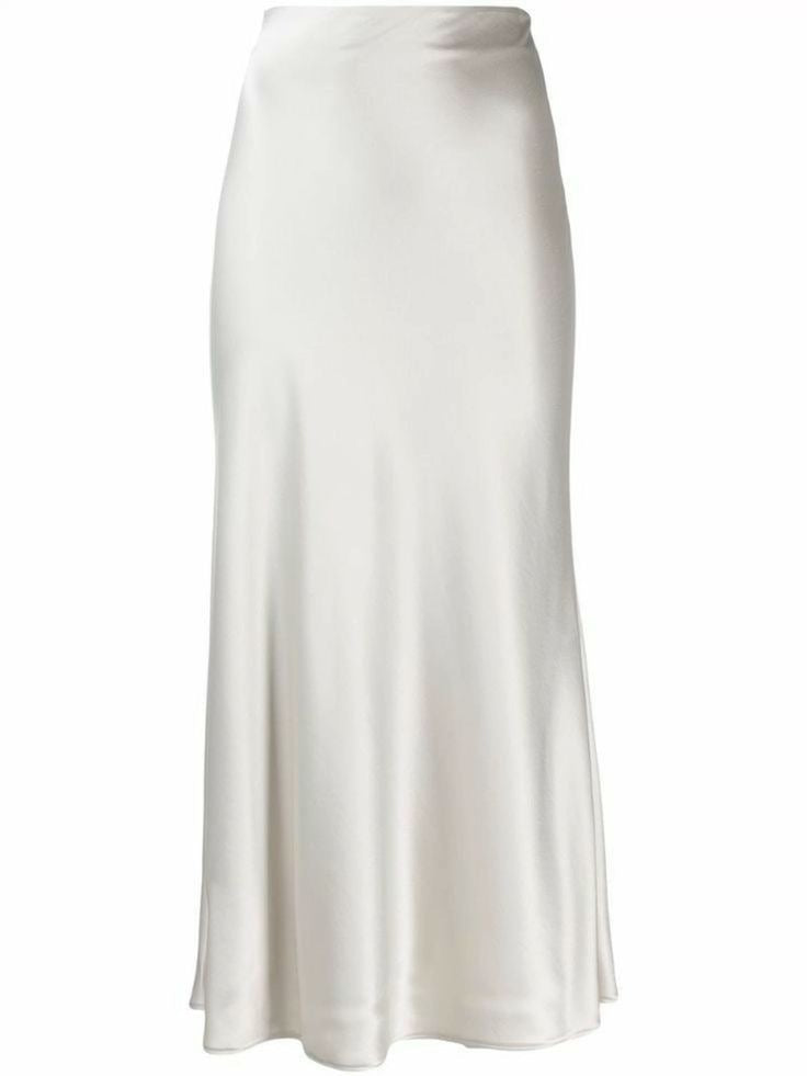 Delga Satin Midi-Skirt