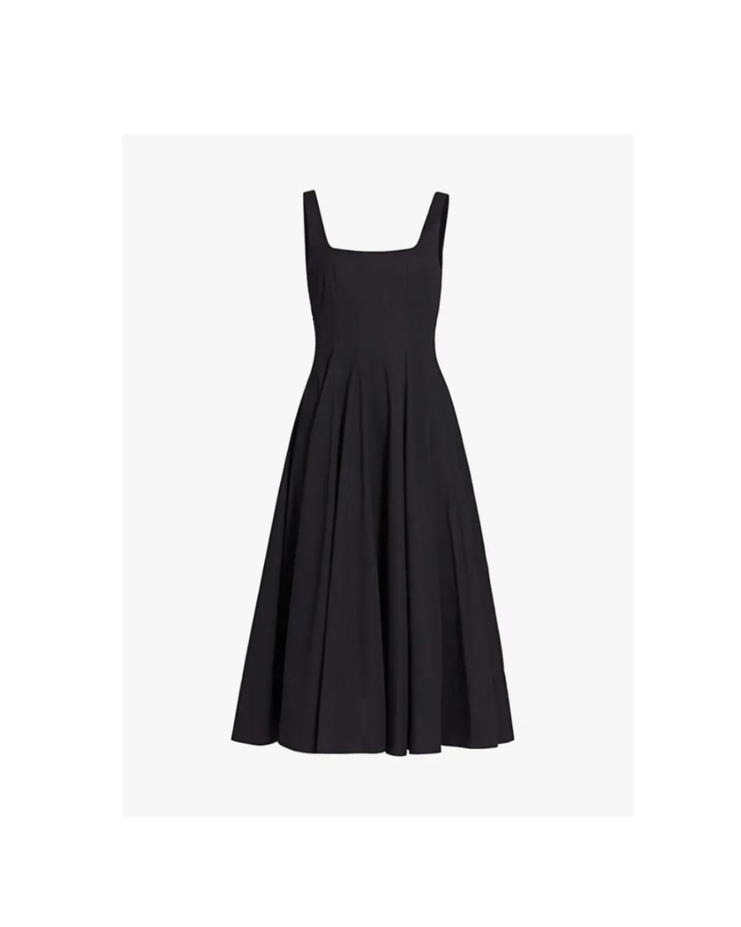 New Black Cotton A-Line Dress