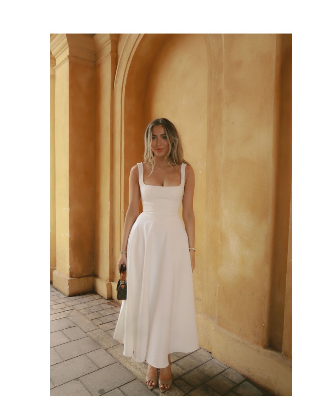 New Elegant Cotton Midi Dress