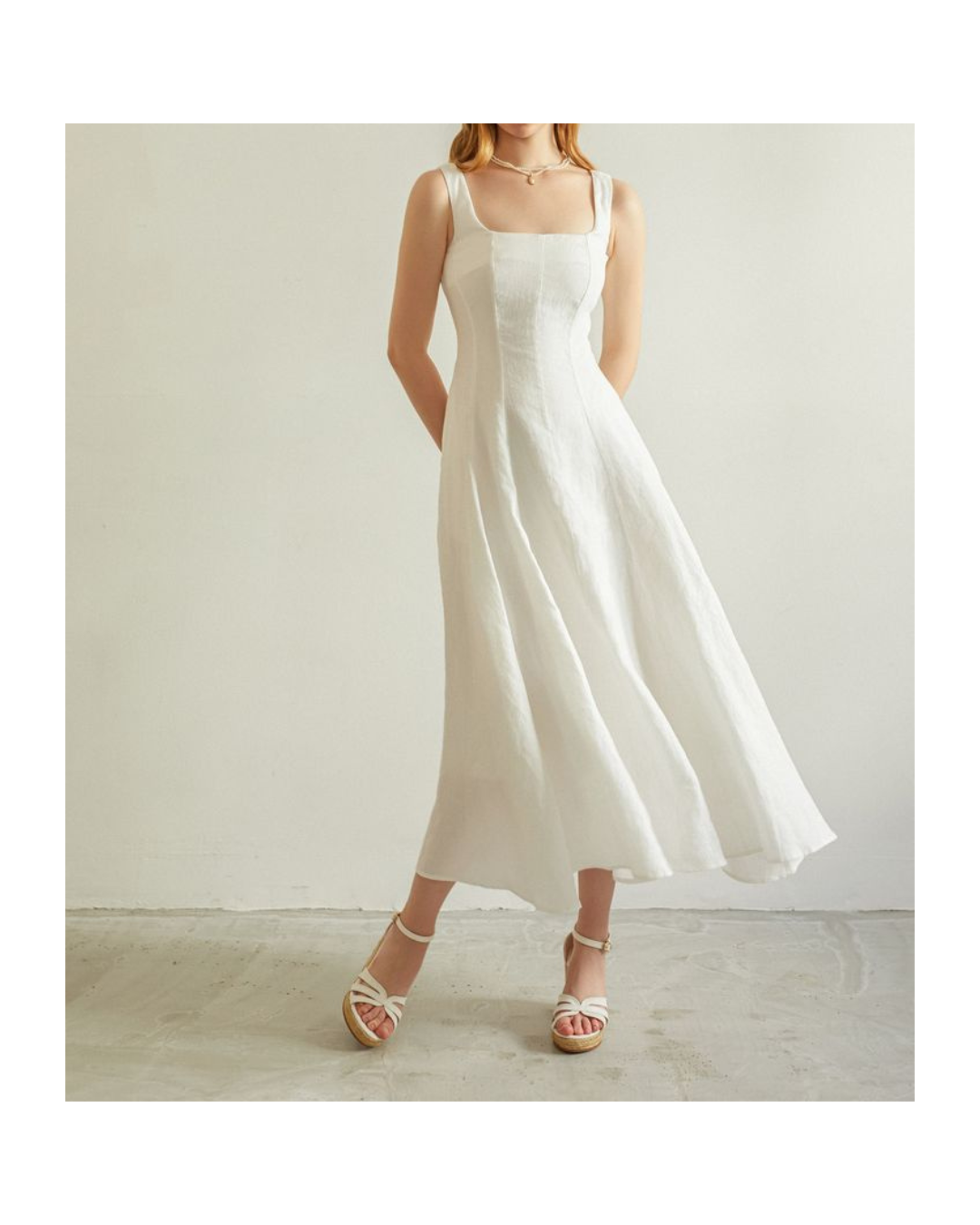 New Cotton Midi-Dress
