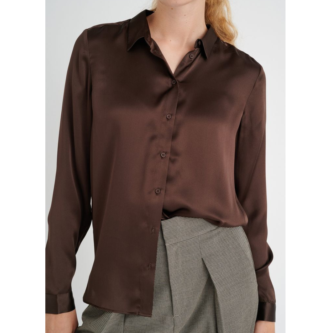 Delga Basic Satin Shirt