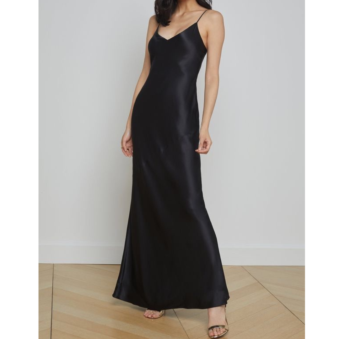 Delga Satin Maxi Dress