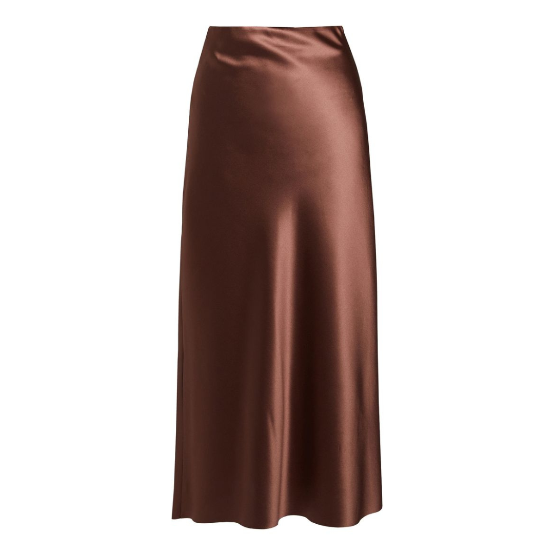Delga Satin Midi-Skirt